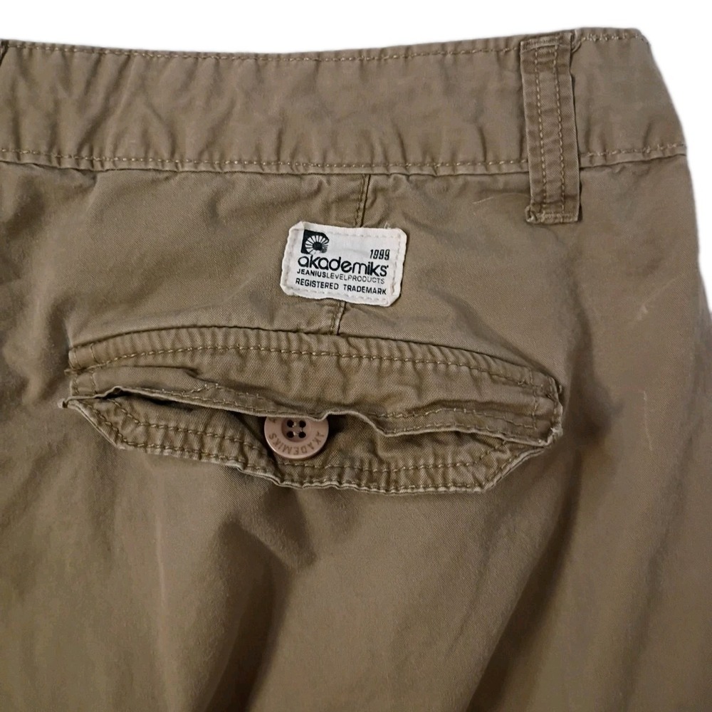 Akademiks Cargo Pants Mens 36/34(32)‎ Tan Brown Cotton Hiking Outdoor Workwear